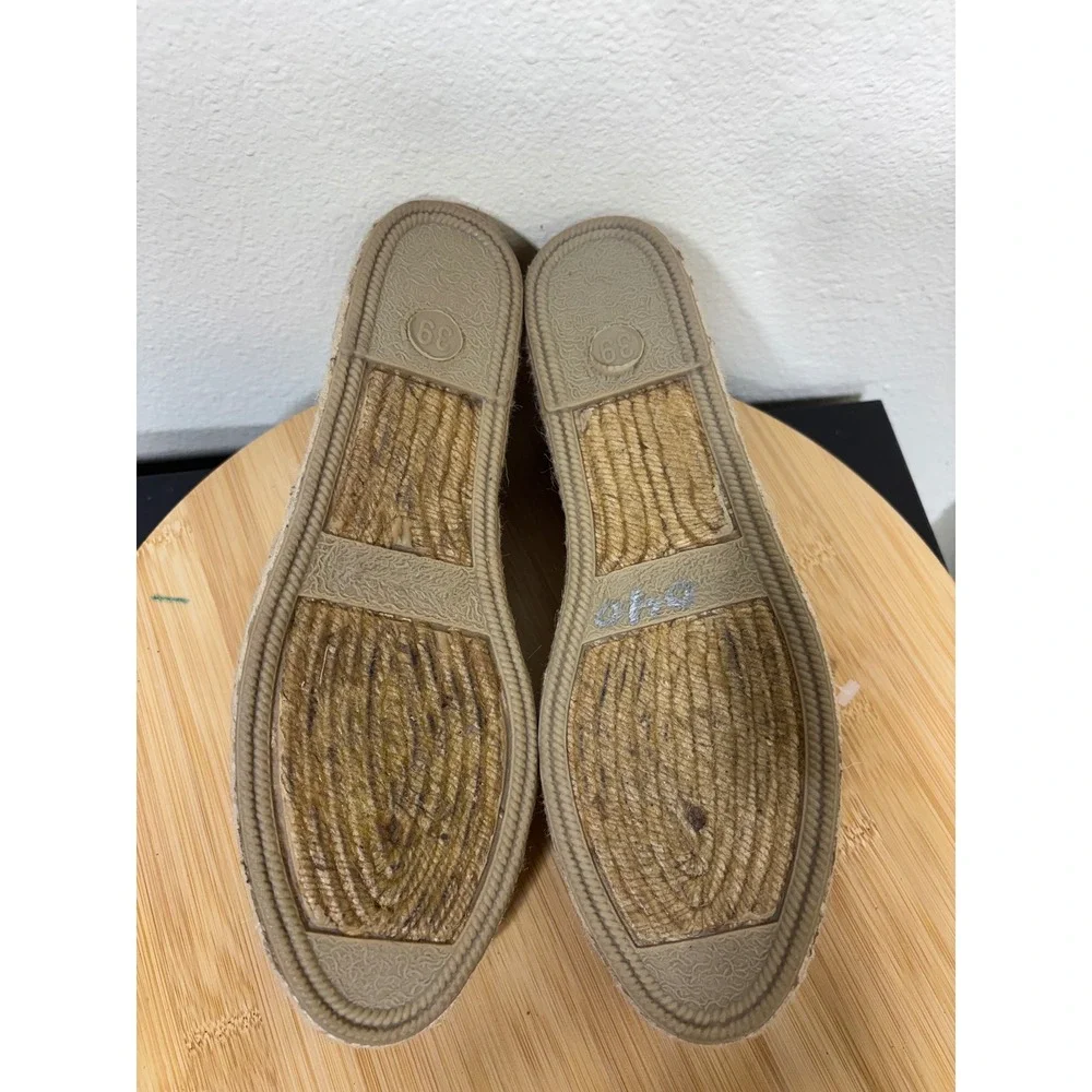 Fabiolas Espadrilles Size 8 Floral Embroidered Silver Handcrafted Spain EU 39